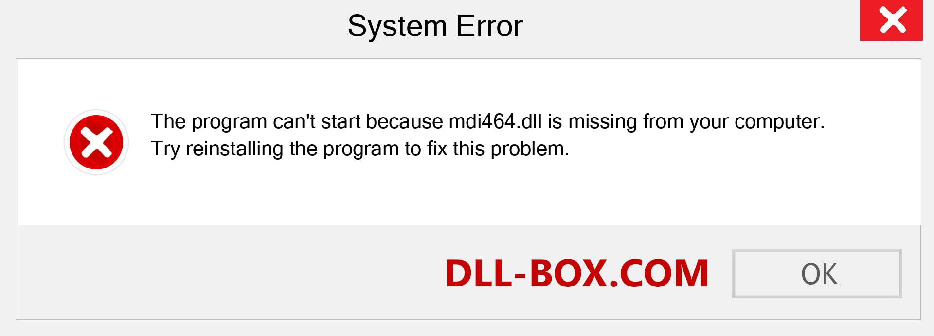  mdi464.dll file is missing?. Download for Windows 7, 8, 10 - Fix  mdi464 dll Missing Error on Windows, photos, images